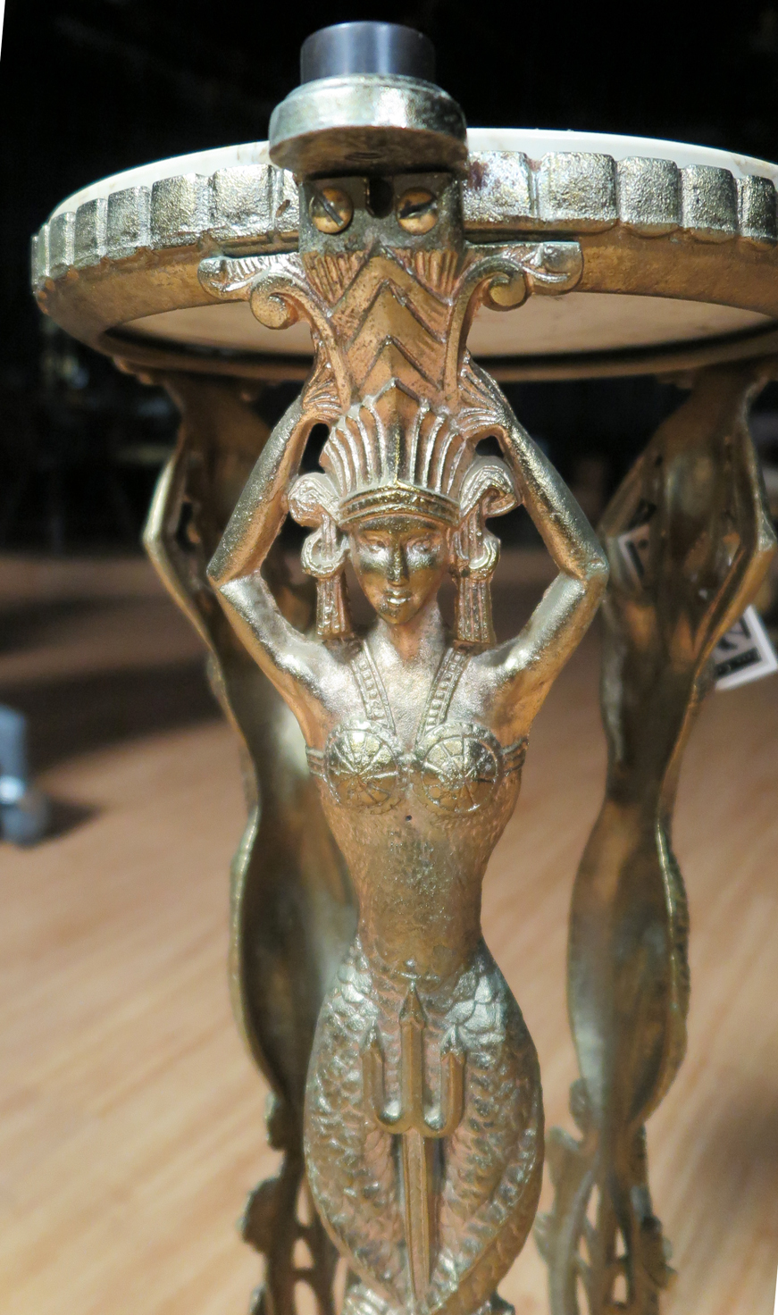 Art Deco Egyptian Revival Mermaid Pedestal Modernism